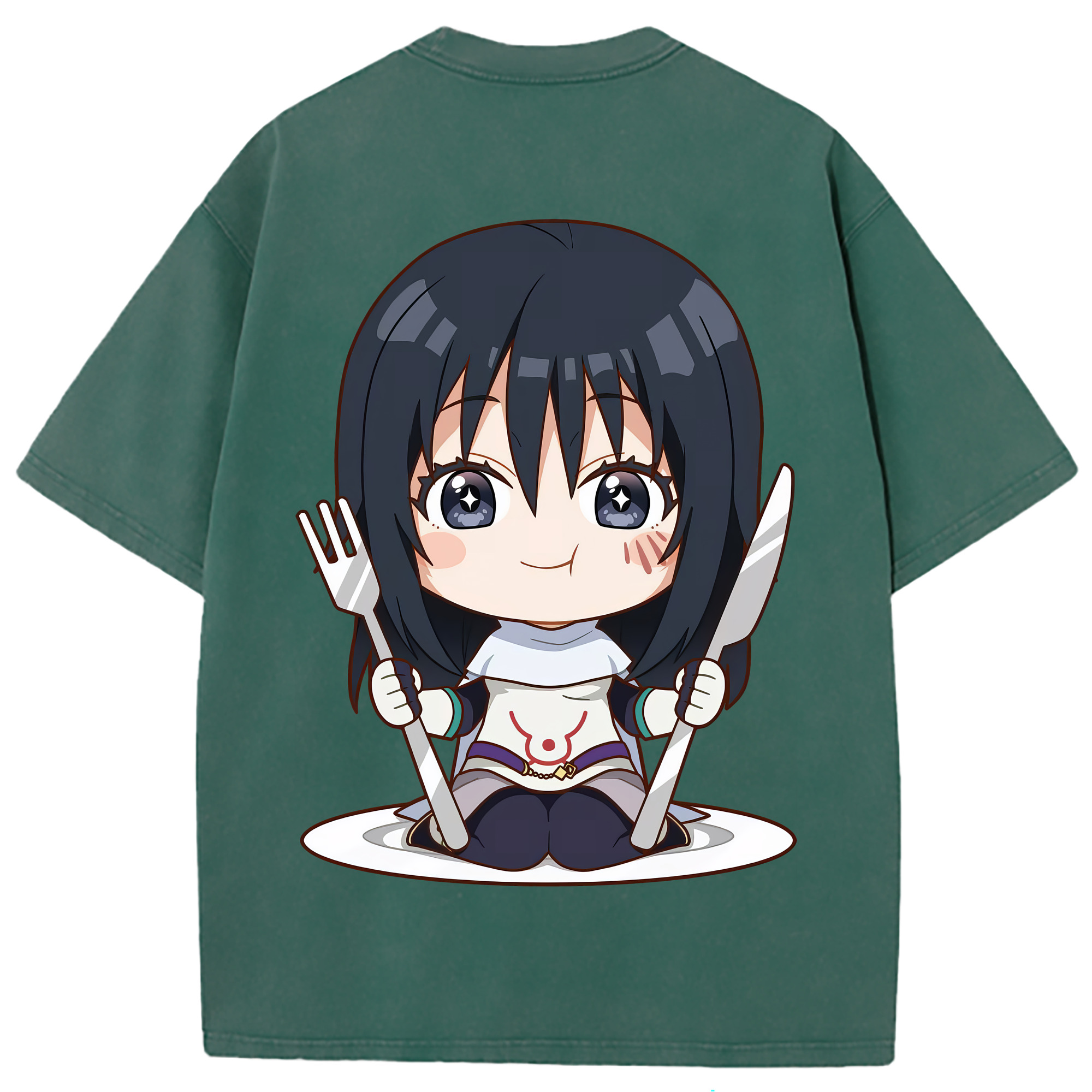 （画像用） 転スラ Regarding Reincarnated to Slime 綿100% ヴィンテージ風 半袖Tシャツ（背面プリント）
